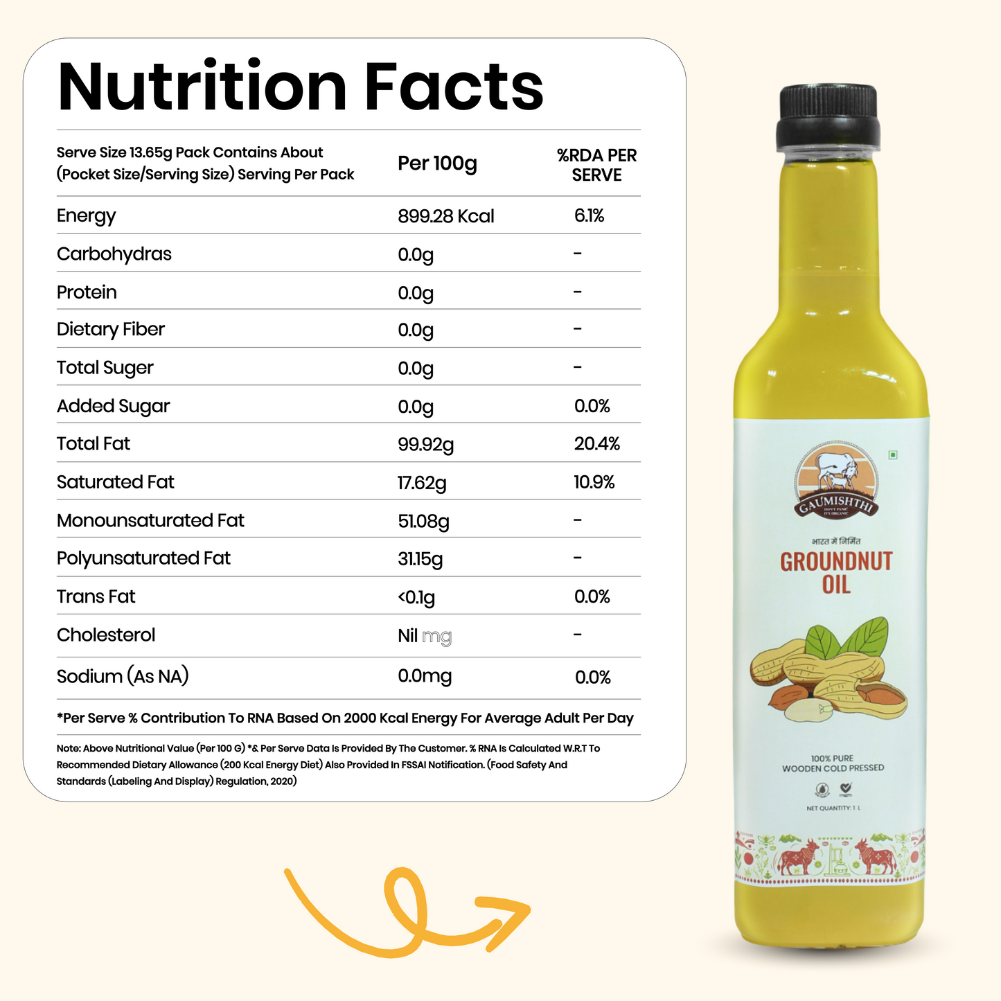 Kacchi Ghani Groundnut Oil – Cold-Pressed & 100% Natural