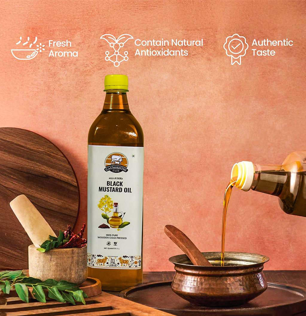 Black Mustard Kacchi Ghani Oil – Cold-Pressed & 100% Pure